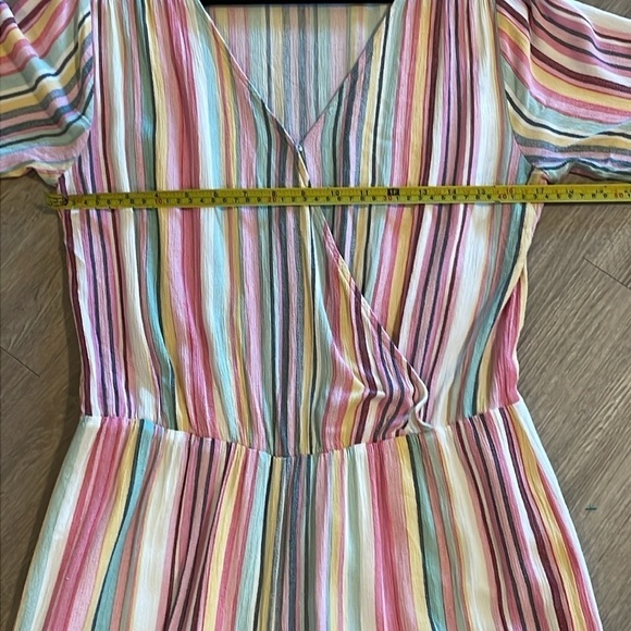 Entro Women Jumpsuit XL Pink Colorful Striped Longline Contemporary Causal - Picture 12 of 17